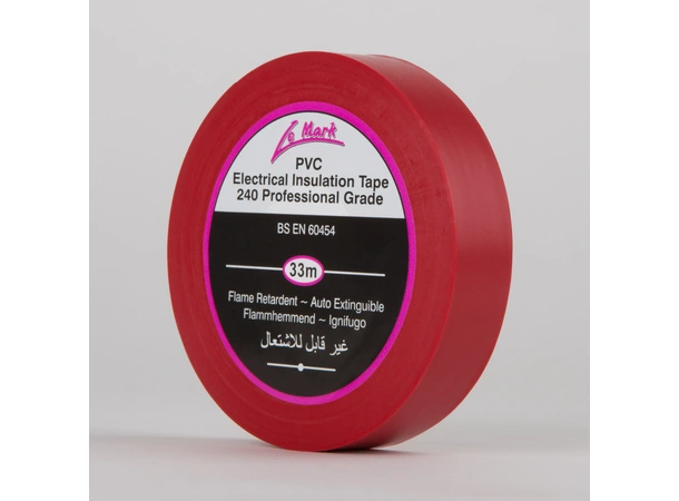Le Mark PVC Tape RED 19mm X 33m 